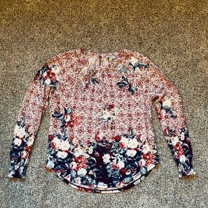 Lucky Brand floral long sleeve shirt